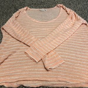 Pink striped sweater